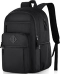Unisex Black Backpack for School, Lightweight Boys Girls Backpack Fits 17.3 Inch Notebook, Water Bottle Pocket - Ideal for Teens, College Students, Adults