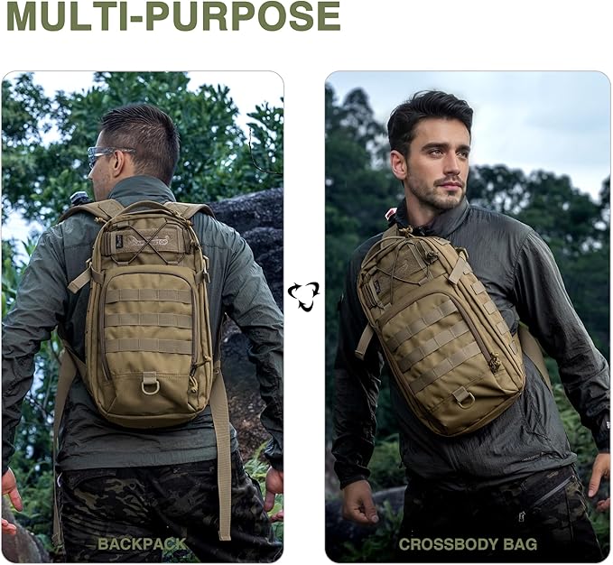 Mardingtop Small Tactical Backpack,Molle Military Rucksack Daypack for Backpacking Camping Hiking Traveling,18L Backpack