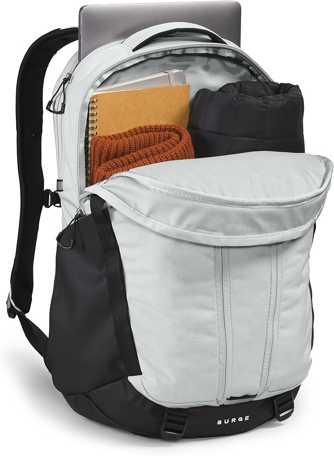 THE NORTH FACE Surge Commuter Laptop Backpack | Daypack With Water Repellent Finish, 16" Laptop Sleeve, Reflective Details