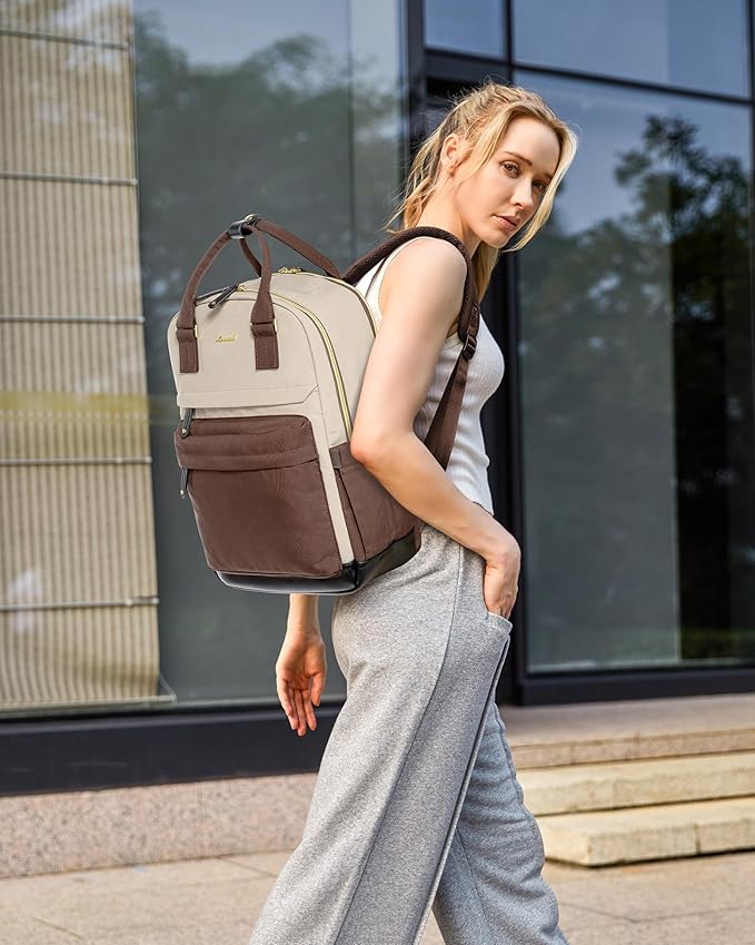 LOVEVOOK Travel Laptop Backpack Women, 15.6 Inch Anti-theft Laptop Bag with USB Port, Fashion Waterproof Computer Backpacks Teacher Nurse Backpack Purse for College Work