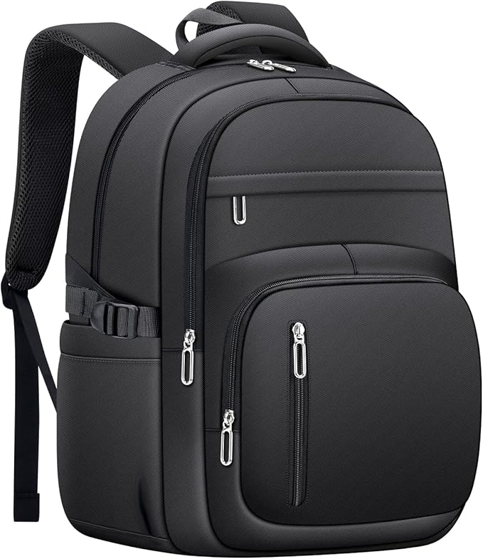 Cute School Backpack for Women Men Casual Travel Laptop Backpack Aesthetic Lightweight College Bookbags for Kids(Black)