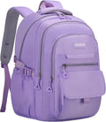 School backpack for Girls, Aesthetic Backpack for Women Cute Bookbag Preppy College (Purple)