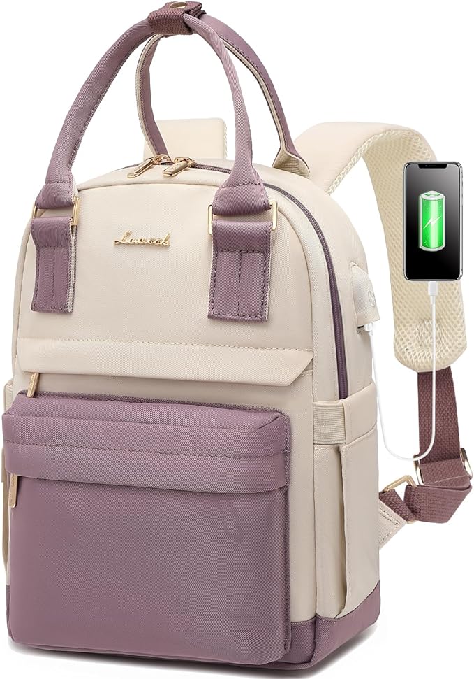 LOVEVOOK Mini Backpack for Women Stylish Waterproof Backpack Purse with USB Port, Cute Daypack for College Travel Party