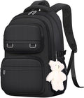 School Backpack for Kids Girls Cute Travel Backapck for College Women Men Casual Laptop Bookbag for Teen Student(Black)