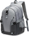 BLUEFAIRY High School Backpack for Girls Boys Middle School Bookbag for Kids Back to School Bag for College with Large Compartment Casual Daypack Mochilas para Niñas Adolescentes 18" Ash Grey