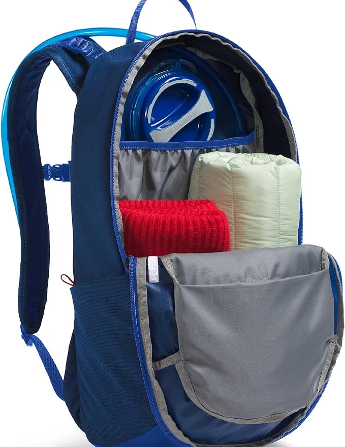 The North Face Basin 18 Liter Technical Daypack with Rain Cover - Unisex Backpack, Sternum Strap, Hiking Pole Attachment, Estate Blue/TNF Blue, One Size