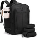 LOVEVOOK Travel Backpack for Men, 45L Carry on Backpack with 3 Packing Cubes, Extra Large Personal Item Bag Fits 17.3 inch Laptop for Weekender Business Trip, Waterproof Daypack, Black