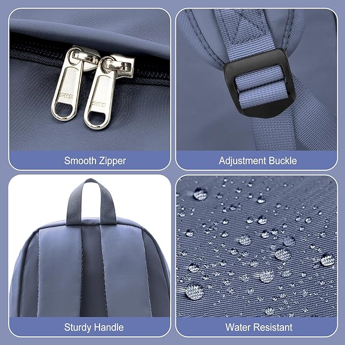 coofay Backpacks For School Bag School Backpack For College Backpacks Bookbag For Women Waterproof Gym Backpack For Men Book Bags Small Simple Backpack Purplish Blue