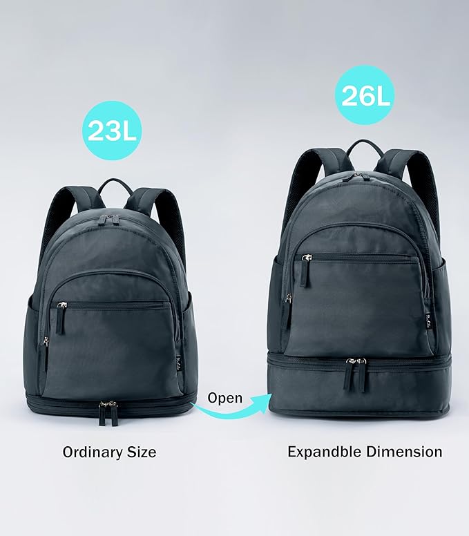 Gym Backpack for Women Men, Lightweight Gym Bag with Shoe Compartment, Waterproof Workout Backpack with Wet Pocket