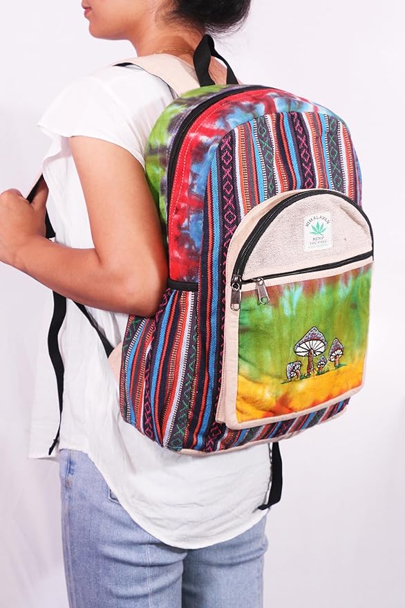 Anitya Hemp Backpack, Multi-Functional Pockets, Eco-Friendly, Unisex, Hiking Daypack, Durable Rucksack (AHLB03)