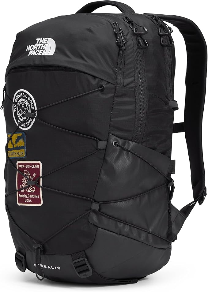 The North Face Borealis Commuter Laptop Backpack - Water Repellent, Laptop Sleeve, Large Main Compartment, TNF Black U Borealis Patch/TNF White, One Size