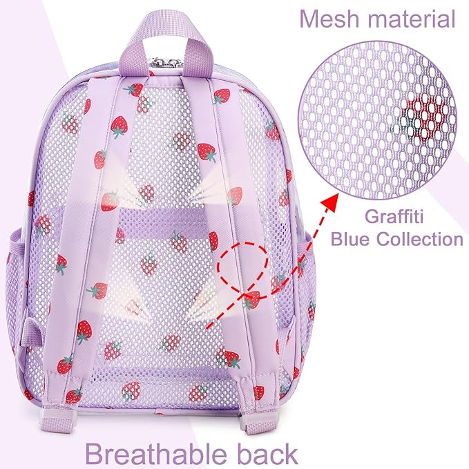BTOOP Clear Mini Backpack for Stadium Events 12x12x6 Small Transparent Backpacks Plastic See Through Clear Bag for Concerts Work Festival Security Travel