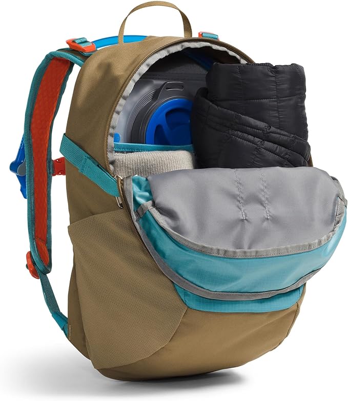 The North Face Basin 15 Liter Technical Pack, River Ice/Cedar/Lava Red, One Size