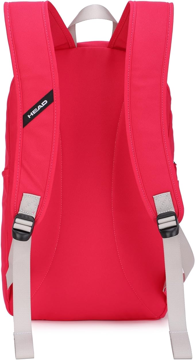 HEAD Waterproof Gym Backpack for Women, Medium Sport Backpack for Hiking/Fitness/Travel/Daily, College Laptop Bag for 15.6 inch Notebook,Red