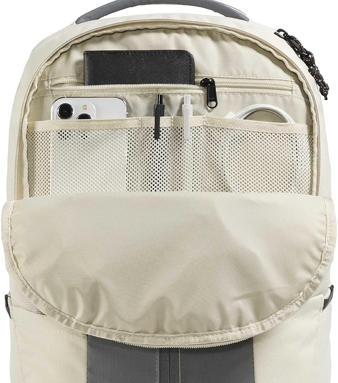 The North Face Lichen Daypack - Everyday Commuter Backpack, Laptop Sleeve, Water Bottle Pockets, Center Front Pouch, Desert Stone/Smoked Pearl/New Taupe Green, One Size
