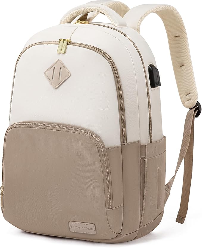 LOVEVOOK School Backpack for Women Men Classic Backpack with 17.3" Laptop Compartment Lightweight Bookbag for College Work High School