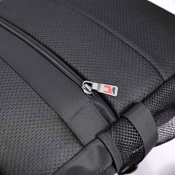 Men's Carry On Travel Backpack - 13 Inch Laptop Compartment, Large Capacity Waterproof Black Bag for Outdoor Hiking