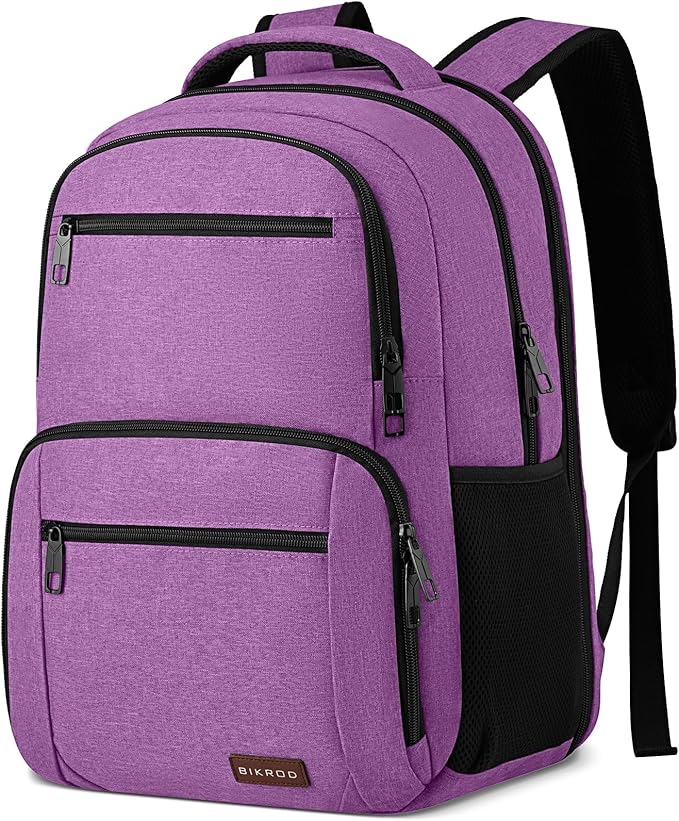 BIKROD Backpack for Girls Women, School Backpack for Teen Boys, Lightweight Casual High School Bookbag, Daily-use Travel Laptop Backpack with USB Charging Port Fits 15.6 Inch Notebook