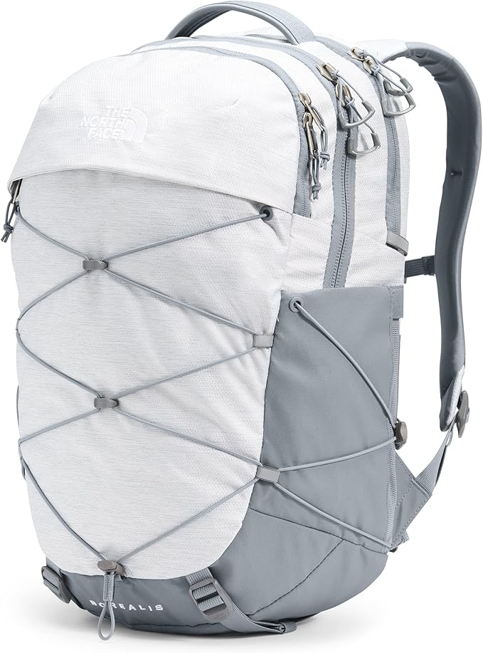 The North Face Women's Borealis Commuter Laptop Backpack, TNF White Metallic Mélange/Mid Grey, One Size