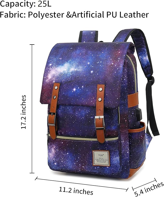 YGR Floral Laptop Backpack for Women, Female, School, Travel, Business, Outdoor Sports, Office, Work