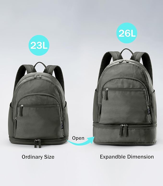 Gym Backpack for Women Men, Lightweight Gym Bag with Shoe Compartment, Waterproof Workout Backpack with Wet Pocket