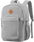 SUPACOOL Casual Backpack For School, Classical Travel Backpack for Men and Women, Bookbag for Boys, Girls and Kids, Laptop Compartment(Light Grey)