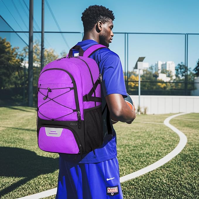 Goloni Basketball Bag,Large Sports Bag with with Separate Ball & Shoe Compartments,Gym Bag for Basketball,Soccer,Volleyball
