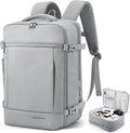 SHOWKOO Laptop Backpack for 17 Inch Laptop, 40L Expandable Large Capacity Backpack, TSA Carry On Travel Backpack with Padded Laptop Compartment, Water-Resistant College & Commuter Bag,Gray