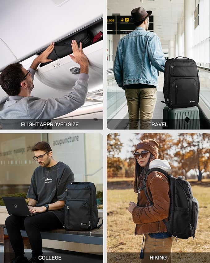 28L Travel Backpack for Men Laptop Backpack Women, Lightweight Computer Mens Business Travel Backpack w/ 15.6 Inch Macbook, Large Capacity Laptop Bag
