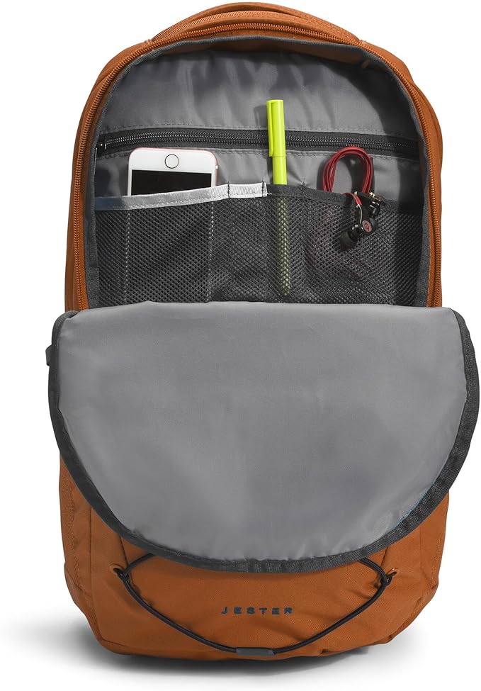 The North Face Jester Everyday Laptop Backpack - Commuter Daypack, Water Repellent, Laptop Sleeve, Leather Brown/TNF Black-NPF, One Size