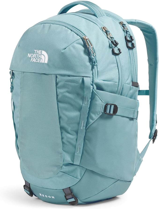The North Face Women's Recon Everyday Laptop Backpack - Commuter Travel Bag, 18" Laptop Sleeve, Water-Repellent, Blue Eclipse Light Heather/Blue Eclipse, One Size