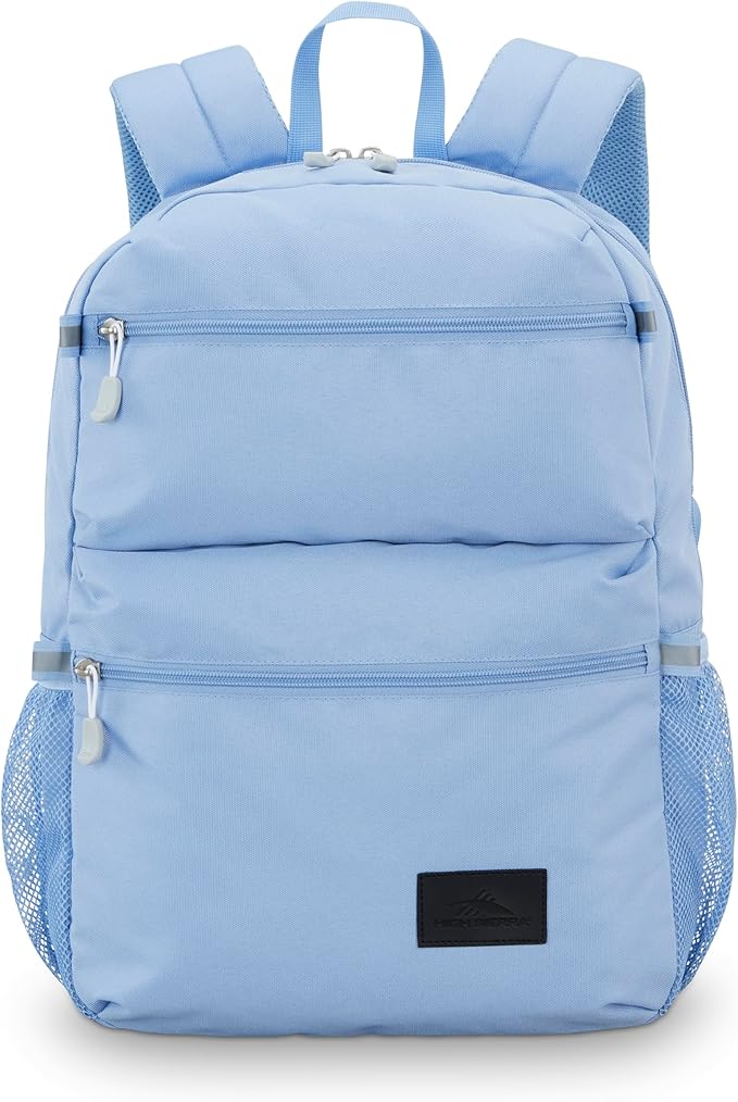 High Sierra Everclass Backpack - Travel or Work Laptop Bookbag with 360° Reflectivity, Dual Water Bottle Pockets & Fits Laptops Up To 15.6”, One Size, Cornflower Blue