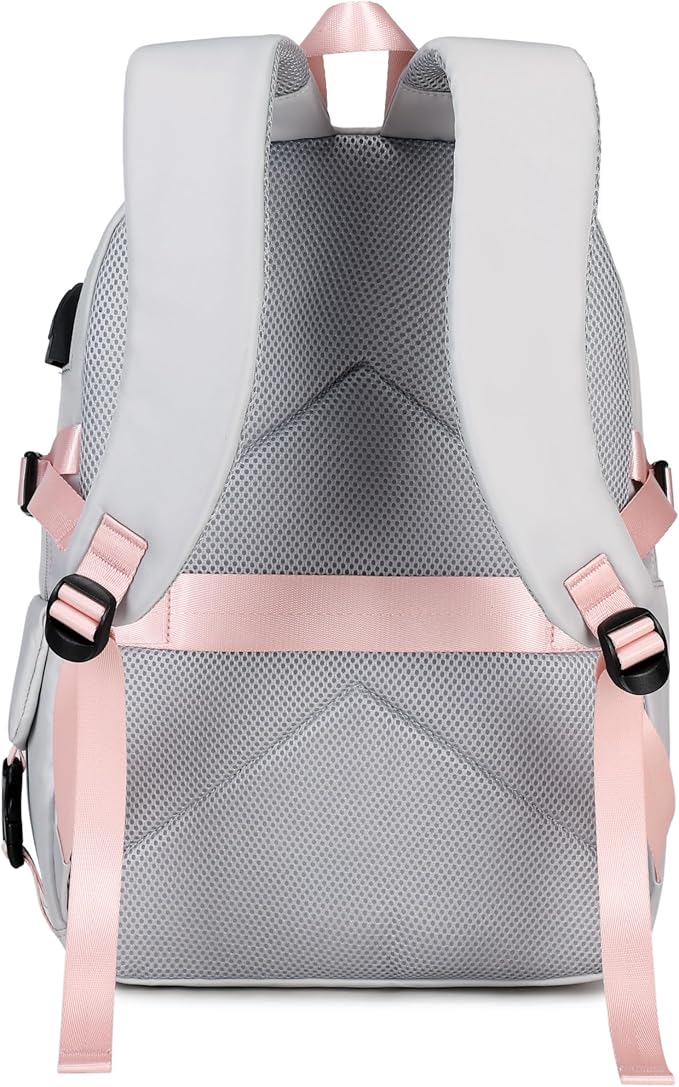 Joymoze Women Fashion Travel Backpack Set Roomy Laptop Rucksack Set Casual Daypack for Girl Grey