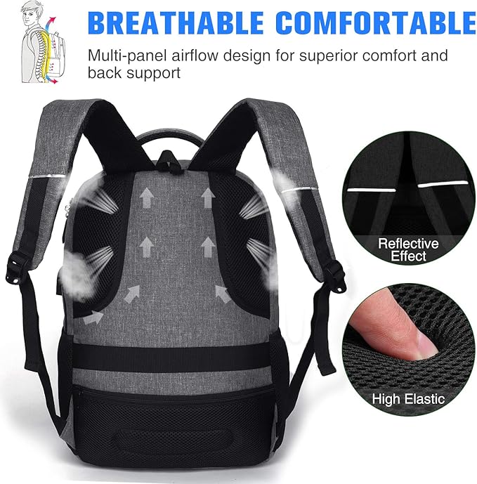 Paude Backpack for Women and Men,School College Backpack 15.6 inch Laptop bookbag with USB Port for High School Student
