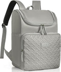 Women's Insulated Lunch Backpack for 15.6" Computer, Soft Backpack Coolers LeakProof Travel Cooler Bag Waterproof Lunch Picnic Beach Work Trip Thermal Bag Drink Beverage Beer (Stone Gray)
