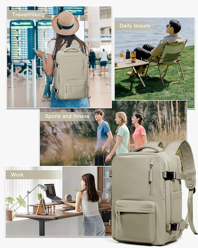 WONHOX Large Travel Backpack Carry on Flight Approved Laptop Work Business Backpack for Women Men Mochila de Viaje