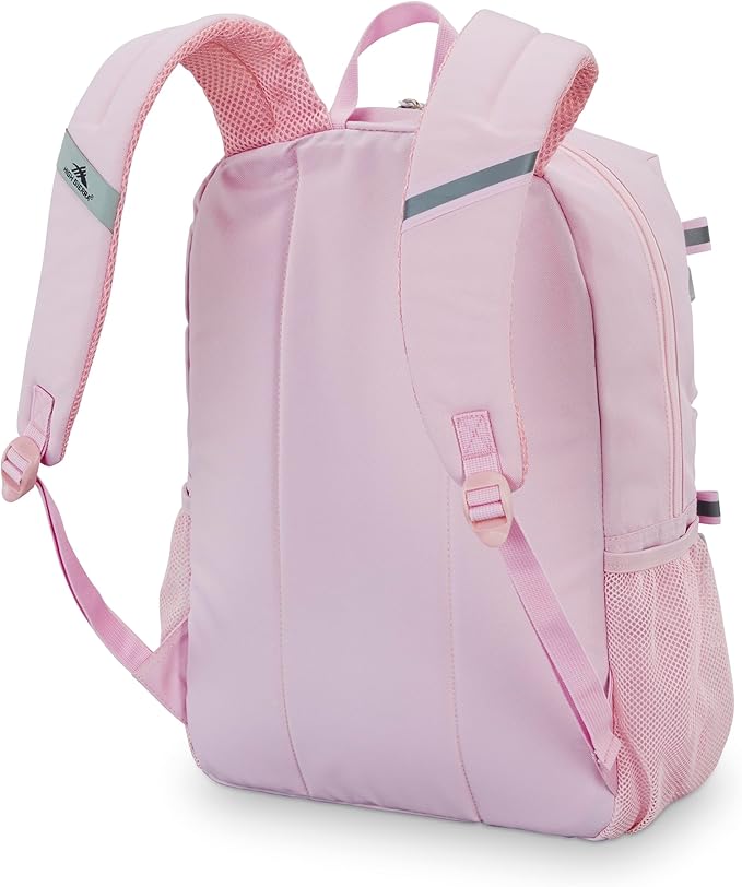 High Sierra Everclass Backpack - Travel or Work Laptop Bookbag with 360° Reflectivity, Dual Water Bottle Pockets & Fits Laptops Up To 15.6”, One Size, Light Pink