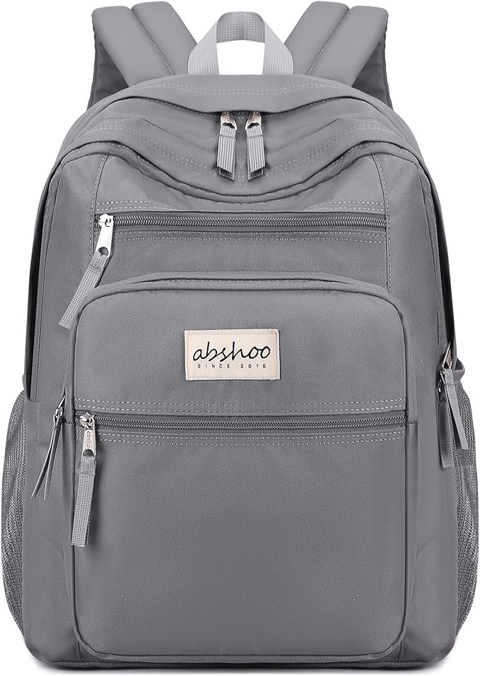 abshoo 32L Big Student Laptop Backpack For College Men Women Middle High School Teen Bookbag Travel Backpack Daypack (Grey)