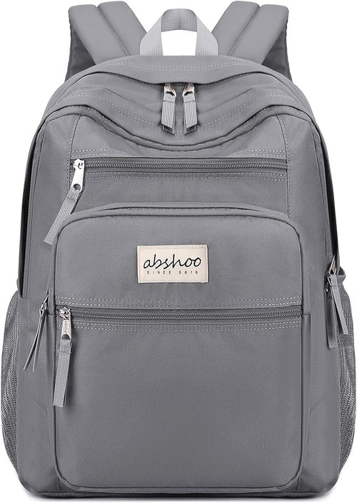 abshoo 32L Big Student Laptop Backpack For College Men Women Middle High School Teen Bookbag Travel Backpack Daypack (Grey)