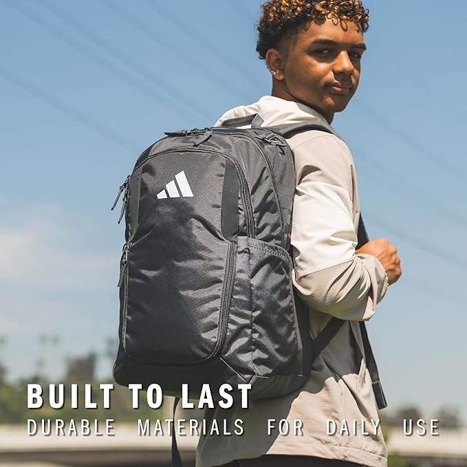 adidas Stadium 3 Soccer Backpack with Ball Pocket, 36L