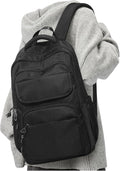 Black School Backpack for Women Men Cute Backpack for College Students Lightweight High School bag for Teens Girls Boys Waterproof Casual Daypacks Bookbag