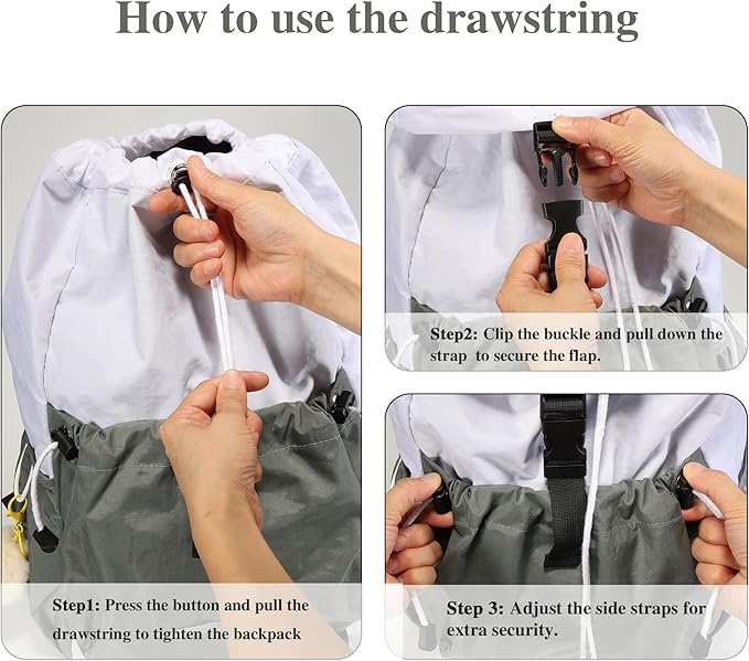 Drawstring Backpack for Teen Girls Boys, Work College Travel 17 Inch Laptop Backpack, Cute Back to School Bookbag, Casual Daypack for Middle High School University Daily Use Gym