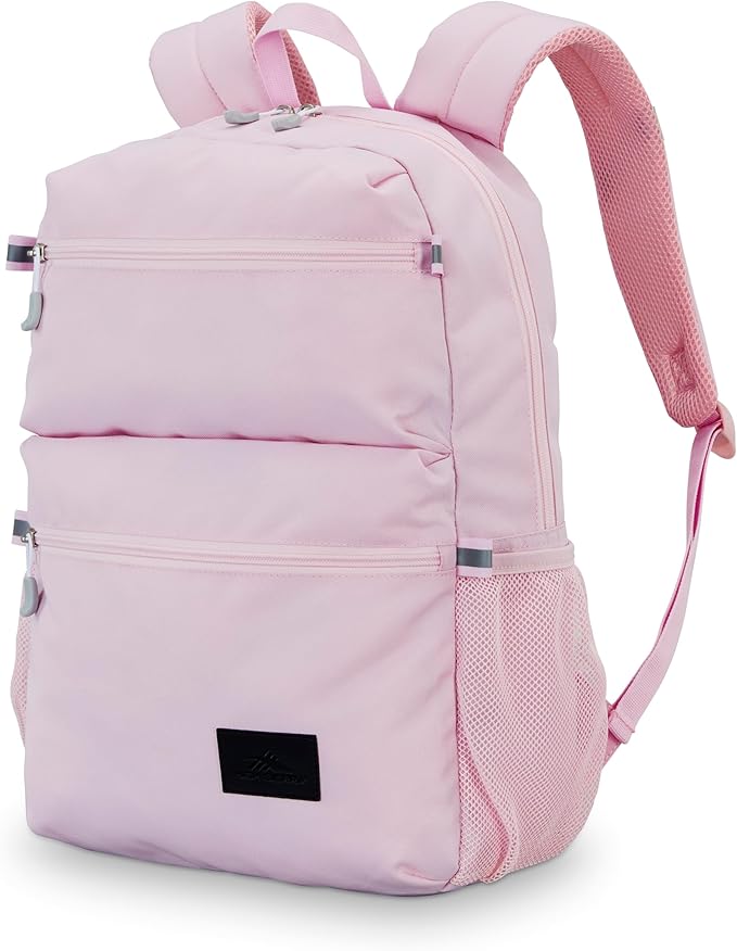 High Sierra Everclass Backpack - Travel or Work Laptop Bookbag with 360° Reflectivity, Dual Water Bottle Pockets & Fits Laptops Up To 15.6”, One Size, Light Pink