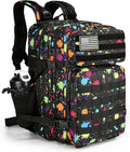 Tactical Assault Backpack - 45L 3 Day Assault Pack with MOLLE, Waterproof Rucksack - Fluorescent Tie Dye