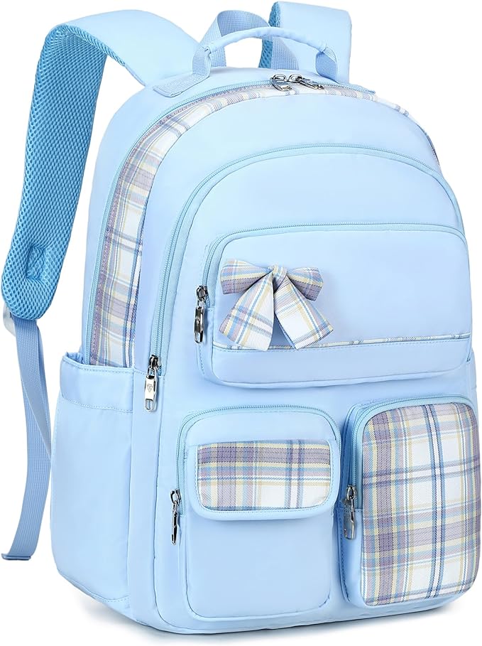 Backpack for Girls,School Backpacks for Teen,Cute College Bags for Women Students Large Bookbag 15.6 Inch Laptop Bag Back Pack Kids Kindergarten Elementary Casual Travel Daypacks Blue