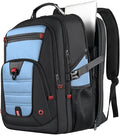 Z-MGKISS 18.4"-19" Extra Large Laptop Backpack, Water-Resistant Gaming Laptop Travel Backpack, School Bag with USB Charging Port and Multiple Compartments, Gifts for Men & Women, Lake Blue