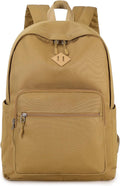 Lohol Classic Backpack for School Travel College, Durable Water Resistant Bookbag (Brown)