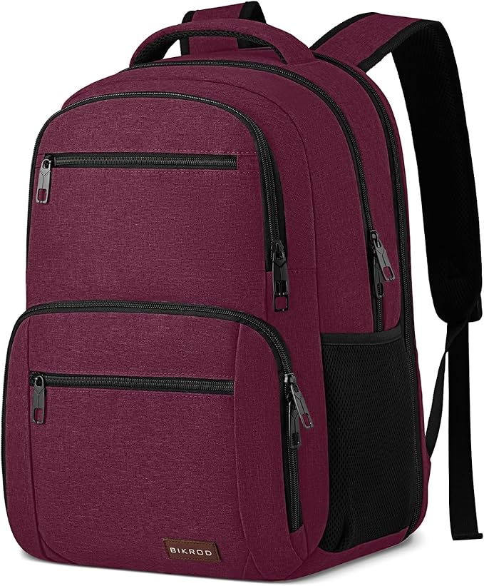 BIKROD Backpack for Girls Women, School Backpack for Teen Boys, Lightweight Casual High School Bookbag, Daily-use Travel Laptop Backpack with USB Charging Port Fits 15.6 Inch Notebook