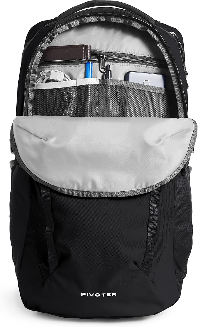 The North Face Pivoter Everyday Laptop Backpack - NPF, TNF Black-NPF, One Size