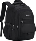 School backpack for Girls, Aesthetic Backpack for Women Cute Bookbag Preppy College (Black)